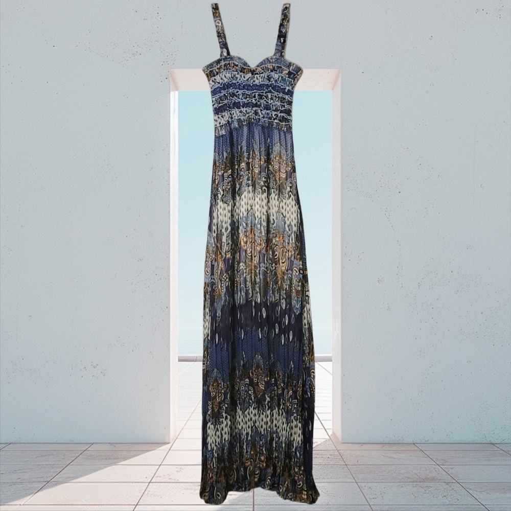 Blue Print Maxi Dress
